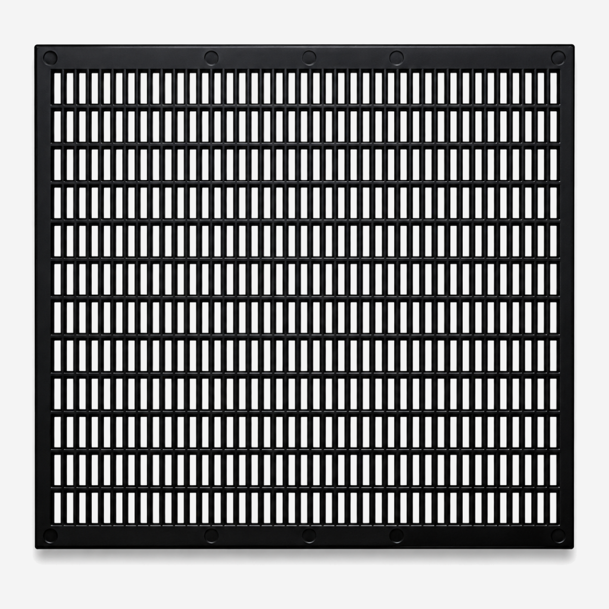 Escludiregina a griglia in plastica nera 430 x 500 mm