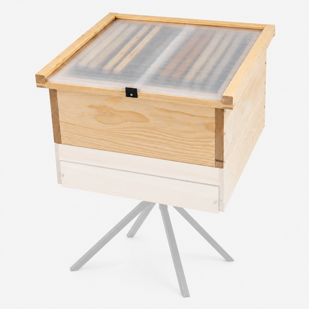 Rialzo JUMBO per sceratrice solare (12 telaini Dadant, 57,5 x 64 x 20 cm) (SOLO RIALZO)