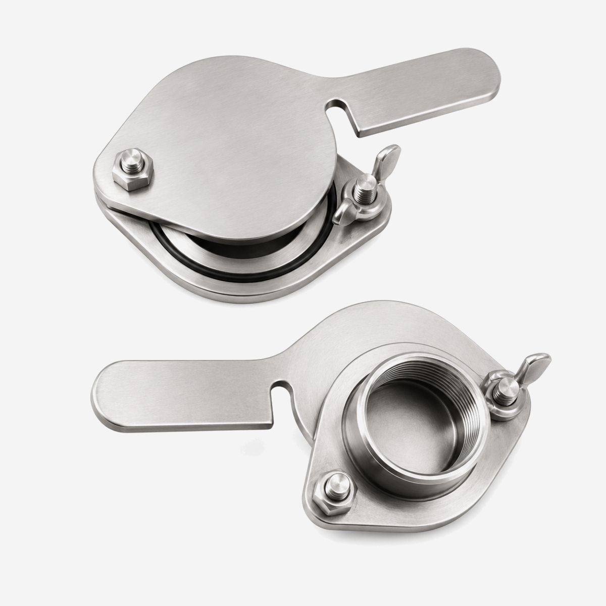 Rubinetto a taglio 2" in Acciaio inox, (filettatura esterna)