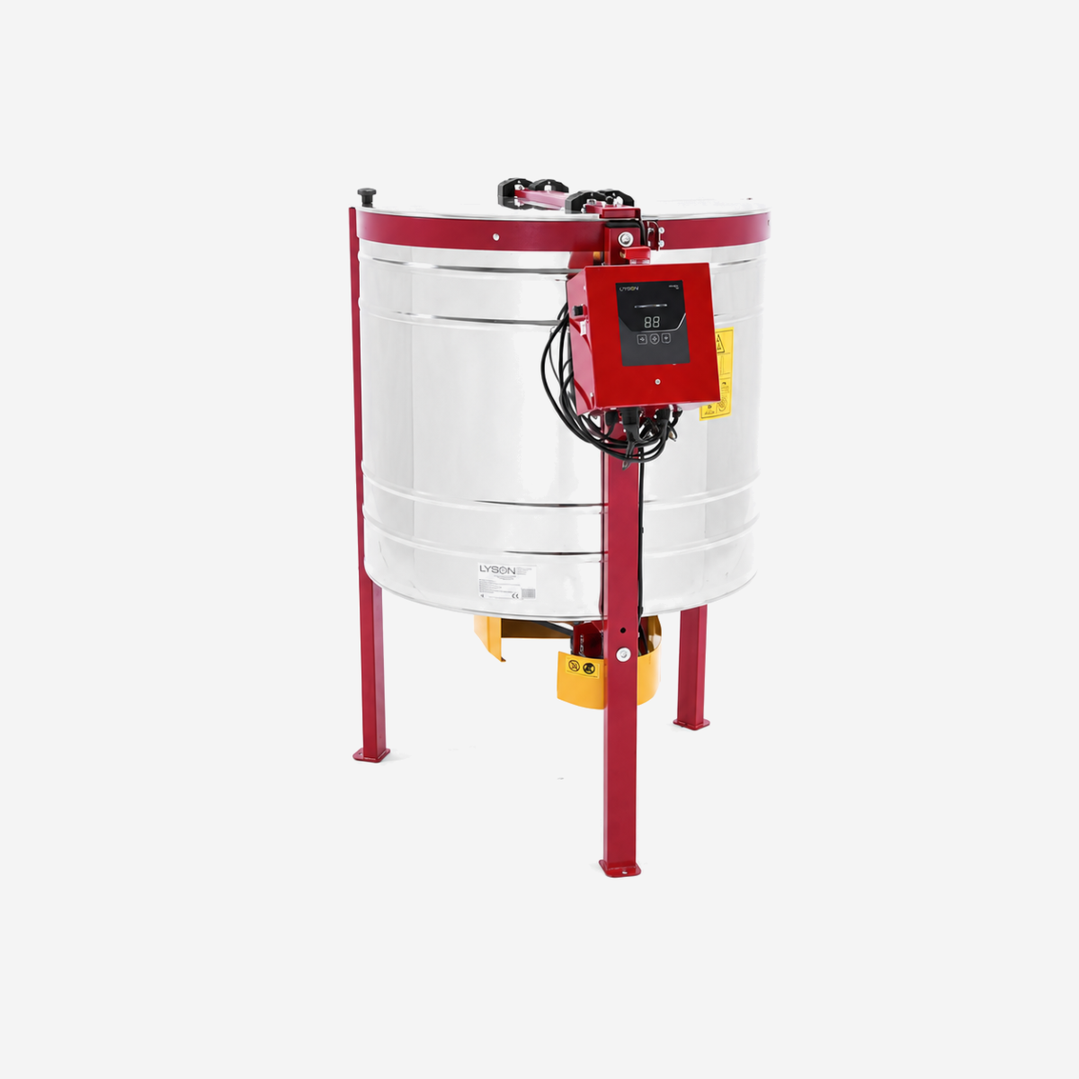 Smielatore radiale 30 favi Dadant 1/2, Ø720 mm, azionamento elettrico Monofase/12V, direzione destra/sinistra – OPTIMA