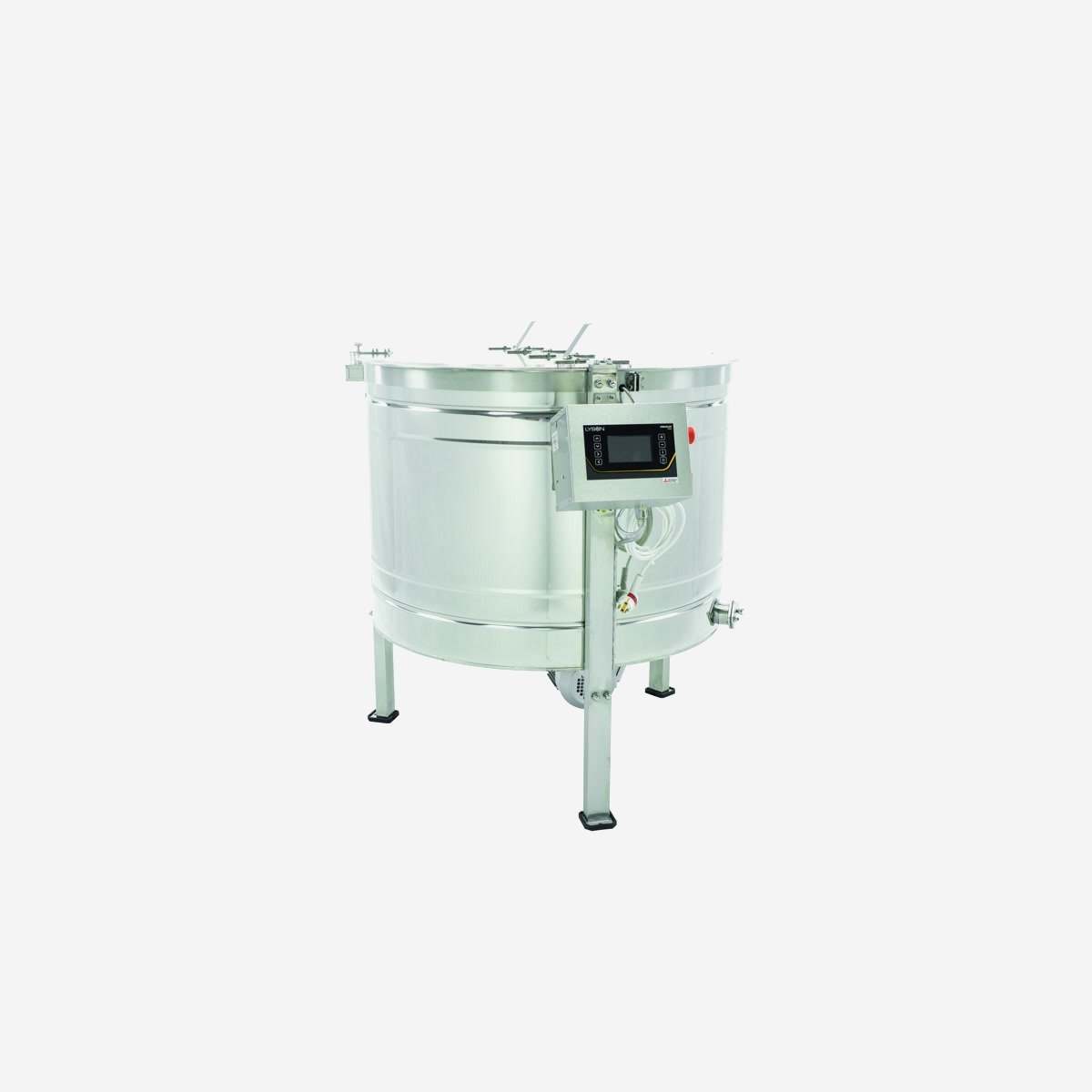 Smielatore radiale 42 favi Dadant 1/2, Ø1000 mm, motore sotto, controller Automatico Avanzato – PREMIUM