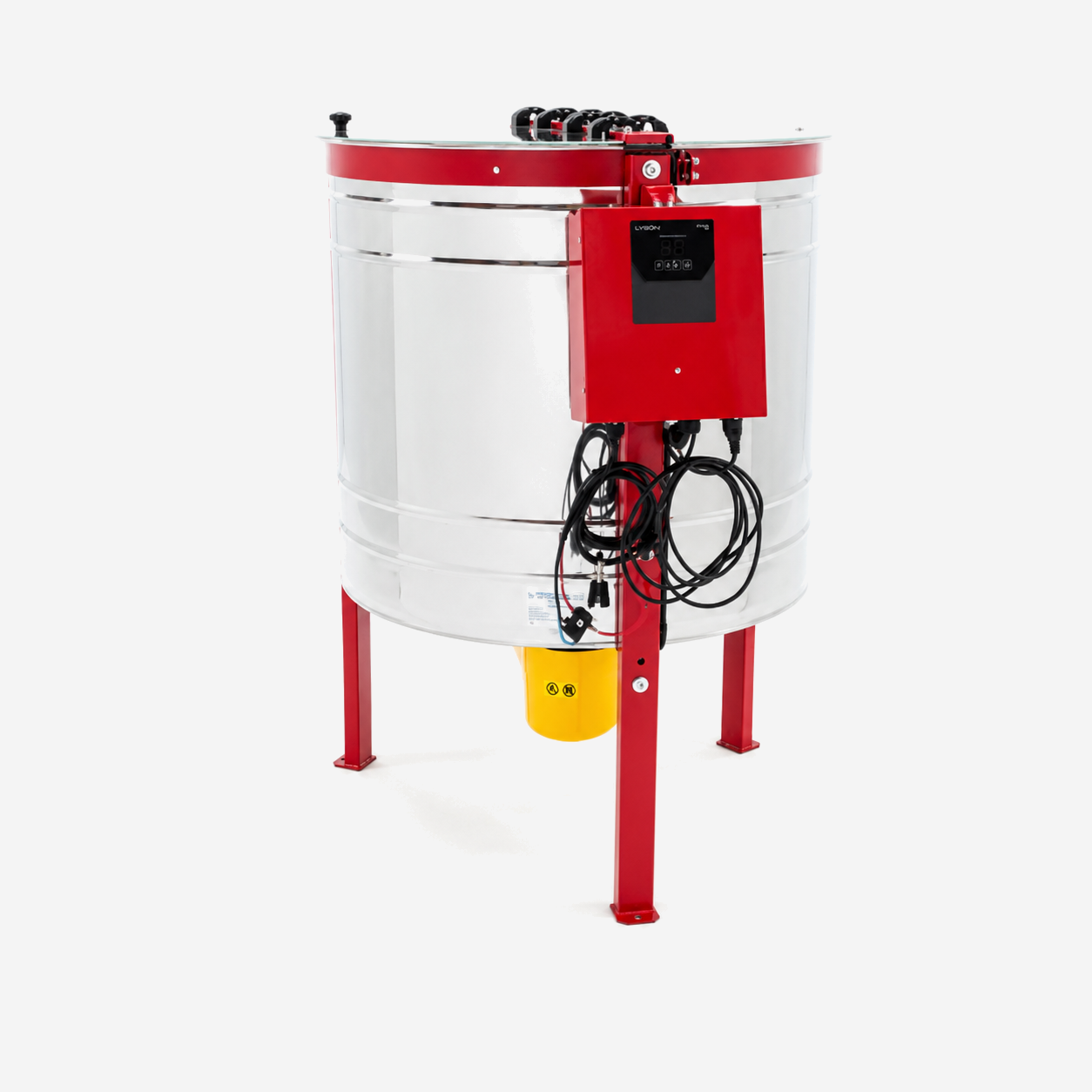smielatore-radiale-42-favi-dadant-12-o900-mm-azionamento-elettrico-12v230v-optima-lyson-w219-1 Smielatore radiale Ø900 mm, elettrico Monofase/12V, Controllo: SDD-2DP, direzione destra / sinistra – OPTIMA - immagine 1