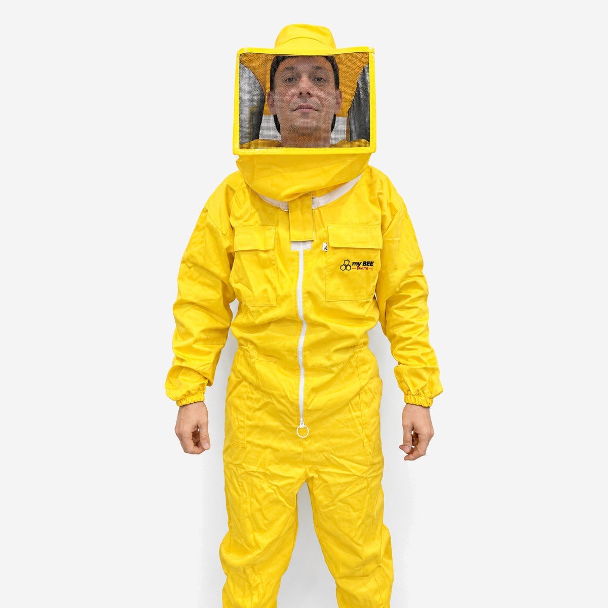 Tuta Completa Singola Zip Quadra Gialla