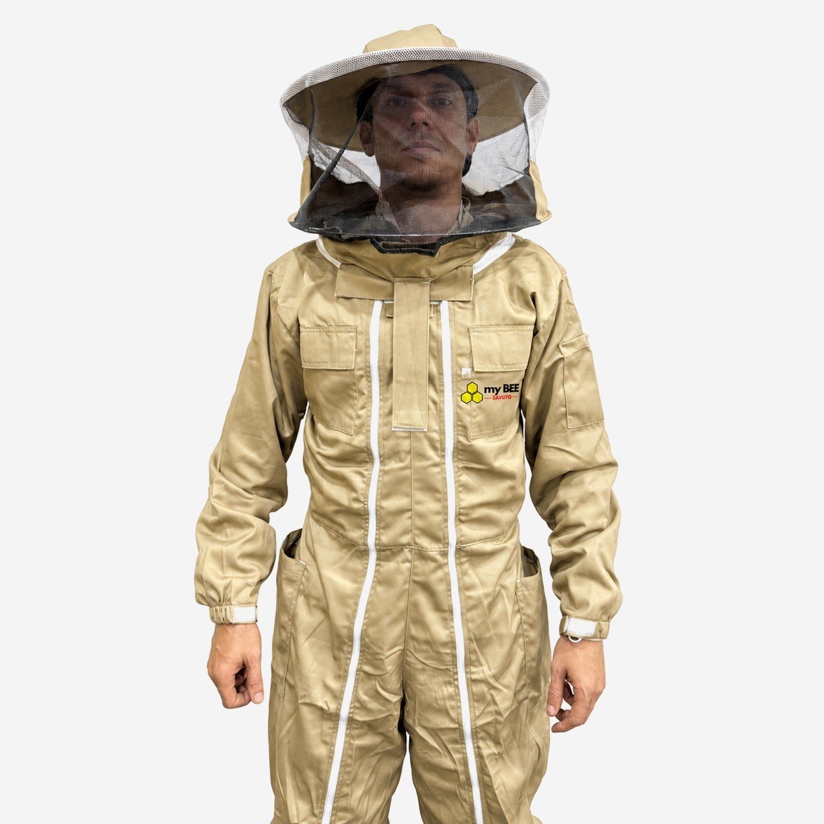 Tuta Completa Premium Doppia Zip Tonda Beige